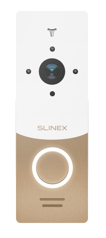 Вызывная панель Slinex ML-20 IP (Gold+White) для мобильных устройств (Android, iOS), работа с аналоговыми мониторами по 4-х проводной линии связи, ка