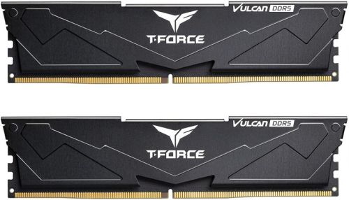 Модуль памяти DDR5 64GB (2*32GB) Team Group FLBD564G5200HC40CDC01 T-Force Vulcan black PC5-41600 5200MHz CL40 1.25V - фото 1