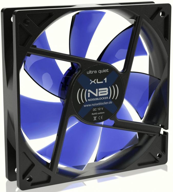 

Вентилятор для корпуса Noiseblocker BlackSilentFan XL1 XL-1 120x120x25 мм, 1000 об/мин, 13.2 дБА, 41 CFM, 3 Pin, BlackSilentFan XL1