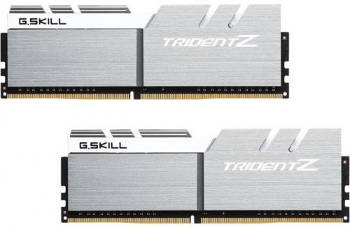 Модуль памяти DDR4 16GB (2*8GB) G.Skill F4-3600C16D-16GTZSW Trident Z PC4-28800 3600MHz CL16 XMP 1.35V Silver-White - фото 1