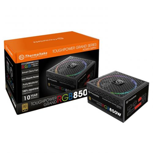 Блок питания ATX Thermaltake Toughpower Grand RGB 850W PS-TPG-0850FPCGEU-R полностью модульный, 80 Plus GOLD, RTL