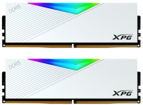 Модуль памяти DDR5 32GB (2*16GB) ADATA AX5U5200C3816G-DCLARWH XPG Lancer RGB PC5-41600 5200MHz CL38 радиатор 1.25V