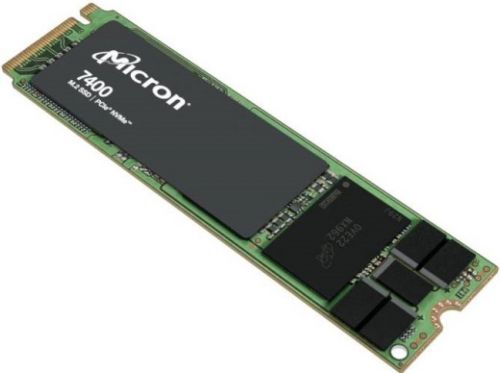 Накопитель SSD M.2 2280 Micron MTFDKBA960TDZ-1AZ1ZABYY 7400 PRO, 960GB, PCI-E, 3D TLC, 4400/1000 MB/s, 230К/60К IOPS, MTTF 2M