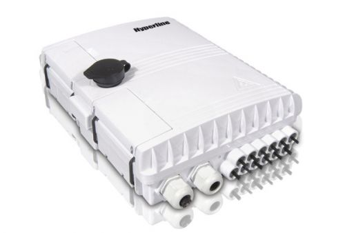 Бокс Hyperline FO-WBI-12A-GY оптический настенный, 12 портов (SC, duplex LC), без пигтейлов и проходных адаптеров, IP65, серый