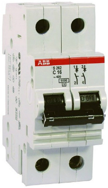 Автоматический выключатель ABB 2CDS252001R0164 S202 2P 16А (С) 6kA