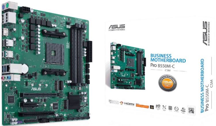 

Материнская плата mATX ASUS PRO B550M-C/CSM (AM4, AMD B550, 4*DDR4(4800), 4*SATA 6G RAID, 3*M.2, 3*PCIE, 7.1CH, Glan, 7*USB 3.2, USB Type-C, DP, HDMI), PRO B550M-C/CSM