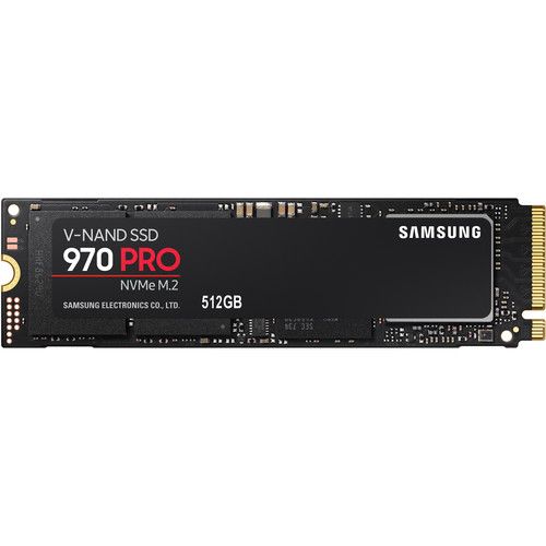 Накопитель SSD M.2 2280 Samsung MZ-V7P512BW 970 PRO 512GB MLC 3D NAND Phoenix PCI-E 3.0 x4 NVMe 3500/2300MB/s 370K/500K IOPS MTBF 1.5M RTL - фото 1