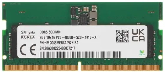 

Модуль памяти SODIMM DDR5 8GB Hynix original HMCG66MEBSA092N PC5-38400 4800MHz CL40 1.1V, HMCG66MEBSA092N