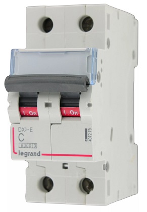 Автоматический выключатель Legrand 407278 DX3-E двухполюсный, 2P 20А (С) 6000/6kA