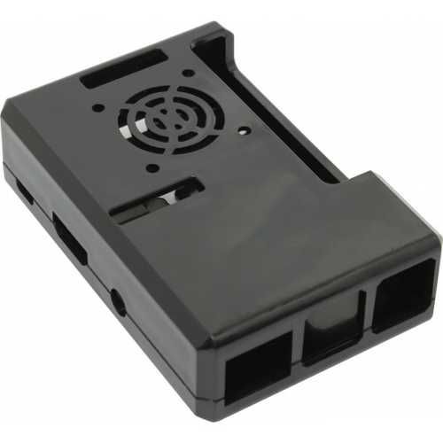 Корпус ACD RA187 black ABS Plastic Case w/GPIO port hole and Fan holes for Raspberry Pi 3 B, совместим с креплением VESA Mount