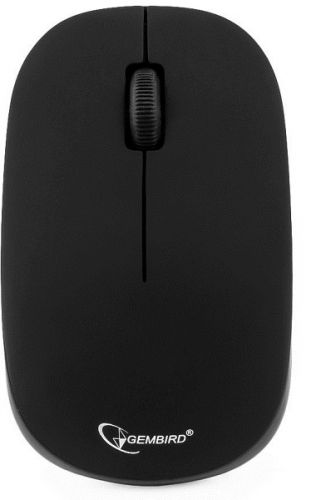 Мышь Wireless Gembird MUSW-220 черная, 1000 dpi, 2 кнопки+колесо-кнопка