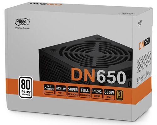 Блок питания ATX Deepcool DN650 650W, aPFC, 80Plus, 120mm FAN, RET