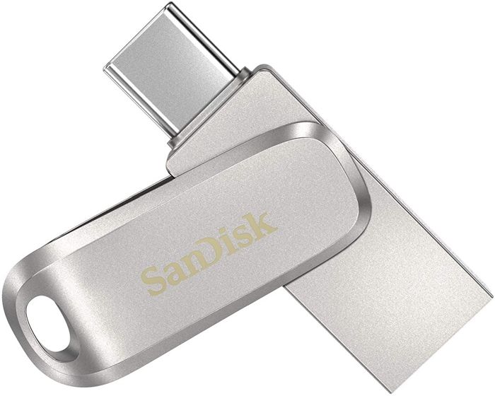 Накопитель USB 3.1 256GB SanDisk Ultra Dual Drive Luxe SDDDC4-256G-G46 серебристый