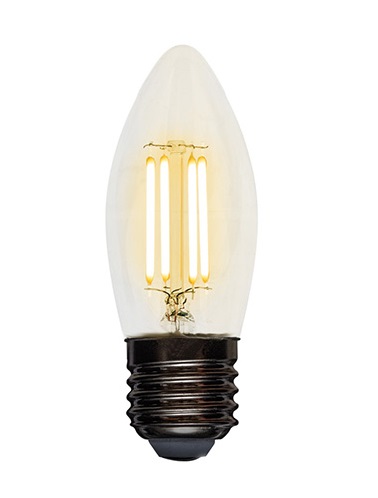 Лампа Rexant 604-089 филаментная свеча CN35 7.5 Вт 600 Лм 2700K E27 диммируемая, прозрачная колба