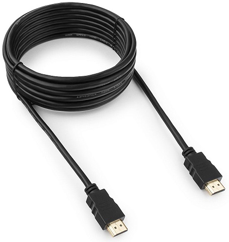 Кабель интерфейсный HDMI-HDMI Гарнизон M/M GCC-HDMI-5M 5 м, v1.4, M/M, черный, пакет