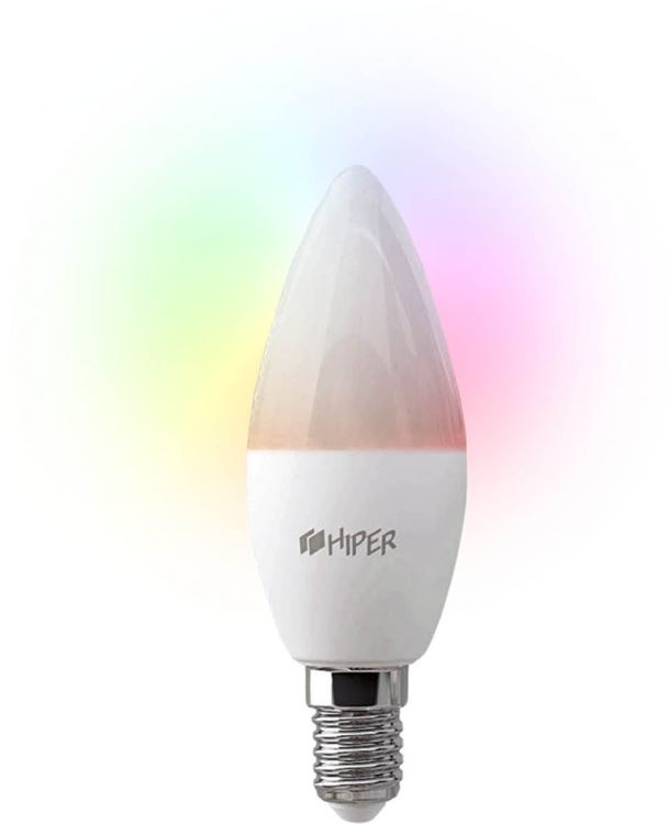 

Лампа HIPER IoT C1 RGB умная цветная LED/Wi-Fi/E14/6Вт/2700K - 6500K/520лм, IoT C1 RGB