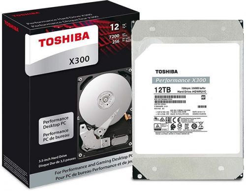Жесткий диск 12TB SATA 6Gb/s Toshiba HDWR21CUZSVA 3.5" X300 7200rpm 256MB Bulk