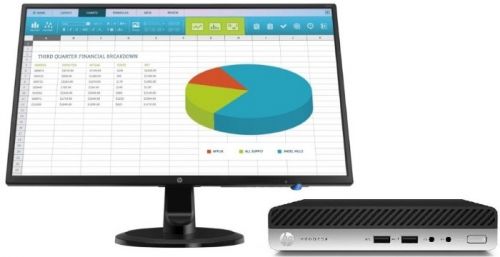 

Компьютер HP Bundle ProDesk 400 G4 Mini 5QM49ES i3-8100T/4GB/500GB/USB kbd+m/VGA/Quick Release/Win10Home+ Monitor N246v 23.8", Bundle ProDesk 400 G4 Mini