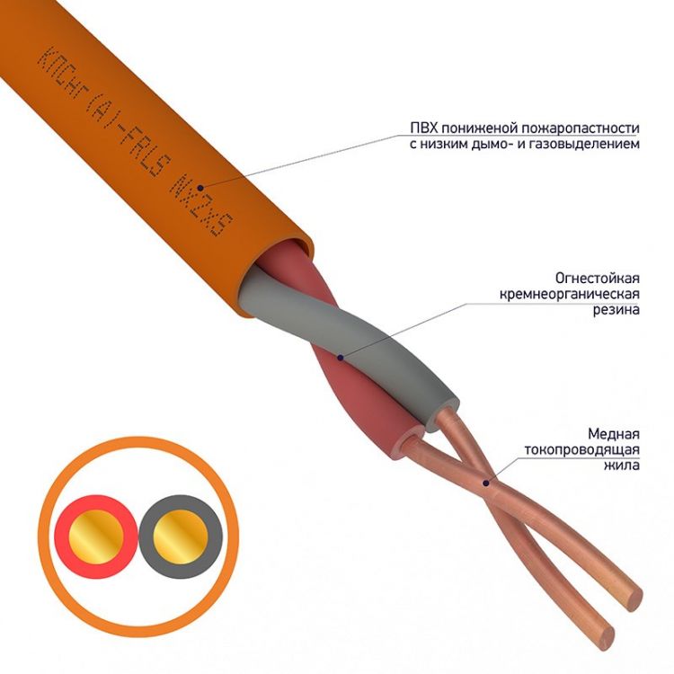 

Кабель Rexant 01-4901 КПСнг(А)-FRLS 1x2x0,35мм (бухта 200 метров), 01-4901