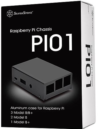 

Корпус SilverStone PI01 черный, без БП, для Raspberry Pi 3B+/3B/2B/1B+, alulminium, with two heatsinks and thermal pads , wall mount capable, PI01