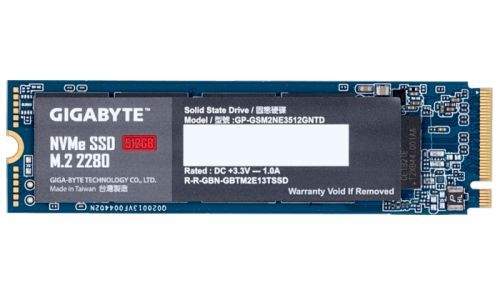 Накопитель SSD M.2 2280 GIGABYTE GP-GSM2NE3512GNTD 512GB, PCI-E x4, чтение: 1700 Мб/сек, запись: 1550 Мб/сек, TLC