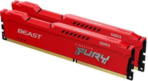 Модуль памяти DDR3 16GB (2*8GB) Kingston FURY KF316C10BRK2/16 Beast Red 1600MHz CL10 2RX8 1.5V 240-pin 4Gbit