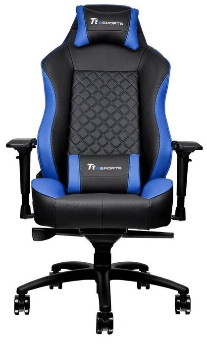 

Кресло Thermaltake Tt eSPORTS GT Comfort GTC 500 GC-GTC-BLLFDL-01 игровое, до 150кг, кожзаменитель, black/blue, Tt eSPORTS GT Comfort GTC 500