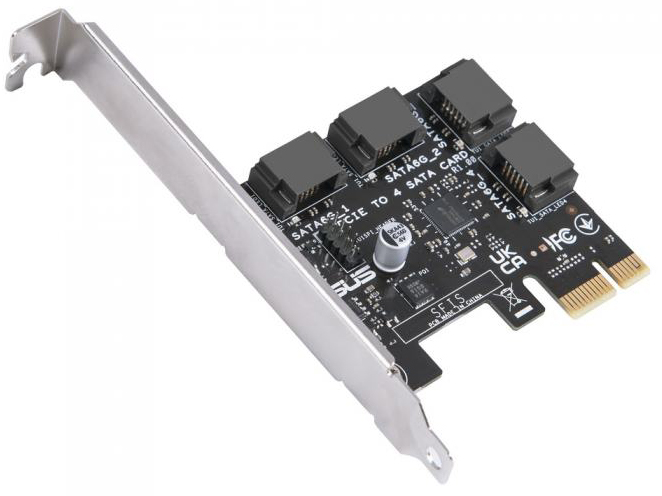 

Контроллер ASUS PCIE TO 4 SATA CARD-SI 90MC0AZ0-M0ECY0 4*SATA 6Gb/s, PCIE TO 4 SATA CARD-SI