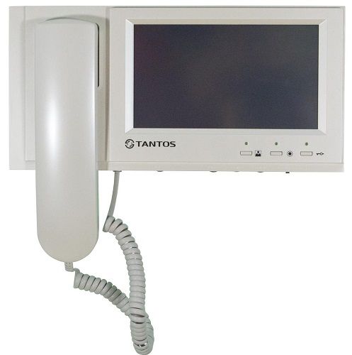 Видеодомофон Tantos LOKI XL цветной TFT LCD 7, touch screen дисплей + механические кнопки, с трубкой, 3 вх. для вызывных панелей, 1 вход видеокамеры,