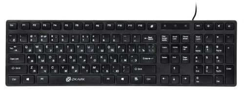 Клавиатура Oklick 556S 335972 черный USB slim Multimedia