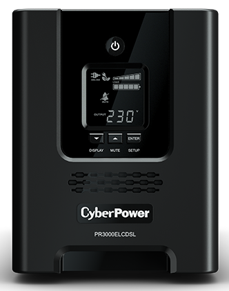 Источник бесперебойного питания CyberPower PR3000ELCDSL line-Interactive 3000VA/2700W USB/RS-232/EPO/SNMPslot (8 IEC С13, 1 IEC C19)