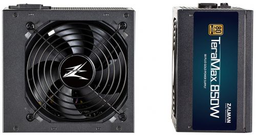 Блок питания ATX Zalman TeraMax 850W, APFC, 120mm fan, 80+ Gold, full modular, Retail