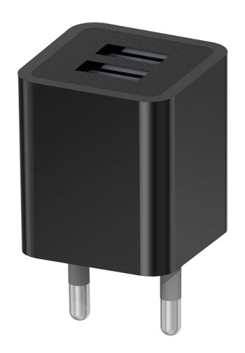 

Зарядное устройство сетевое Vertex Slimline TC2USB2UNIVB 2A black б/кабеля, Slimline