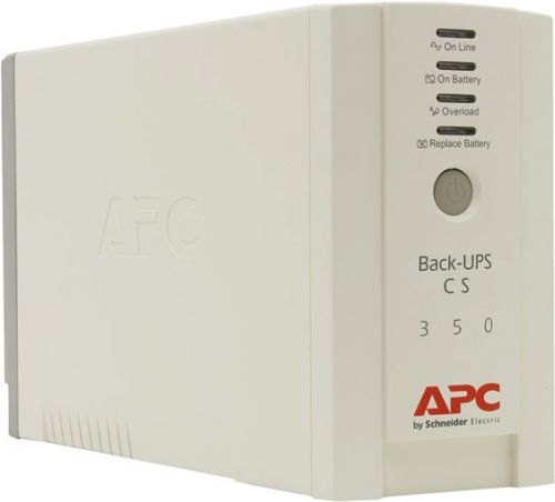 

Источник бесперебойного питания APC BK350EI Back-UPS CS 350VA/210W, 230V, 4xC13 outlets (1 Surge & 3 batt.), Data/DSL protection, USB, PCh, BK350EI