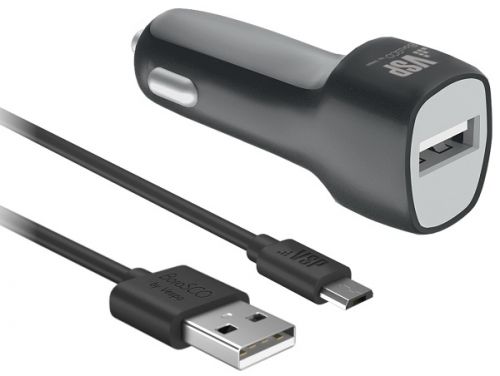 Зарядное устройство автомобильное BoraSco 22031 USB, 1A + дата-кабель micro USB, 1м черное
