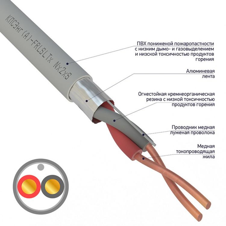 

Кабель Rexant 01-4931-1 КПСЭнг(А)-FRLSLTx 1x2x0,75мм (бухта 200 метров), 01-4931-1