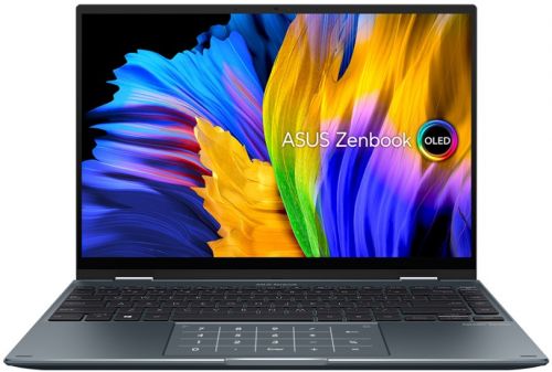 Ноутбук ASUS Zenbook 14 Flip OLED UP5401EA-KN100W 90NB0V41-M008X0 i7-1165G7/16GB/1TB SSD/14" WQXGA+/touch/Intel Iris Xe/WiFi/Win11Pro/pine grey
