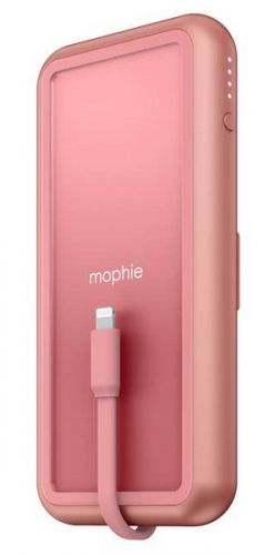 Аккумулятор внешний портативный Mophie Powerstation Plus Wireless with PD 401104503 8000 мАч, USB-A, Lightning 18 Вт, Qi 5 Вт, розовый