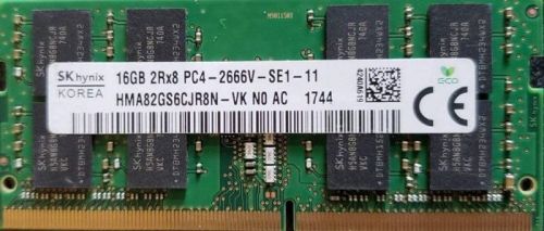 Модуль памяти SODIMM DDR4 16GB Hynix original HMA82GS6CJR8N-VK PC4-21300 2666MHz 2Rx8 CL19 260pin 1.2V