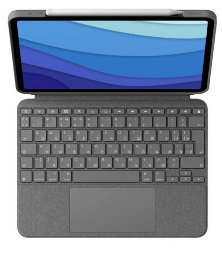 Клавиатура Logitech Combo 920-010137 чехол для iPad Air,  11", grey