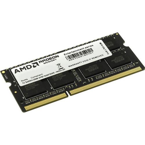 Модуль памяти SODIMM DDR3 8GB AMD R538G1601S2SL-U 1600MHz, black, Non-ECC, CL11, 1.35V, Retail