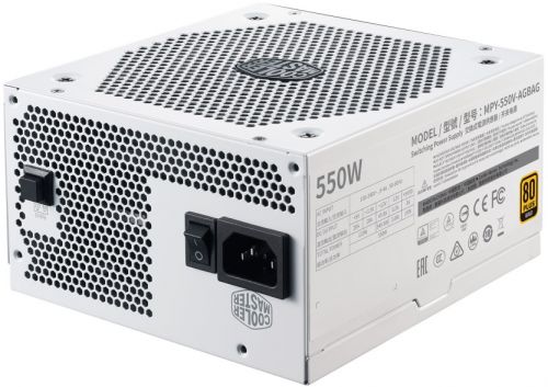 Блок питания ATX Cooler Master V550 GOLD-V2 WHITE EDITION MPY-550V-AGBAG-EU 550W, active PFC, 80 PLUS Gold, 135mm fan, full modular