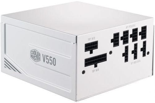 Блок питания ATX Cooler Master V550 GOLD-V2 WHITE EDITION MPY-550V-AGBAG-EU 550W, active PFC, 80 PLUS Gold, 135mm fan, full modular