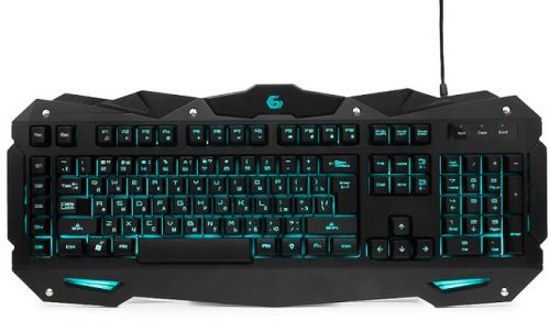 Клавиатура Gembird KB-G200L черная, USB, создание макросов, 110 кнопок, подсветка 7 цветов, FN, 1.8м
