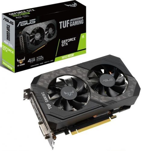 

Видеокарта PCI-E ASUS GeForce GTX 1650 Super TUF GAMING (TUF-GTX1650S-4G-GAMING) 4GB GDDR6 128bit 12nm 1530/12000MHz DVI-D/HDMI/DP RTL, GeForce GTX 1650 Super TUF GAMING (TUF-GTX1650S-4G-GAMING)