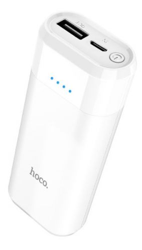 Аккумулятор внешний портативный Hoco B35А 6957531081555 5200мА/ч,USB, 1A, белый