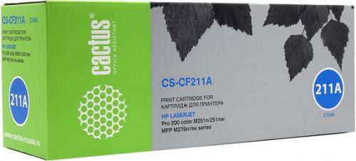 Фото - Картридж Cactus CS-CF211A для принтеров HP LaserJet Pro 200 M251/M276, голубой, 1800 стр. hp laserjet pro m251 m276 черный