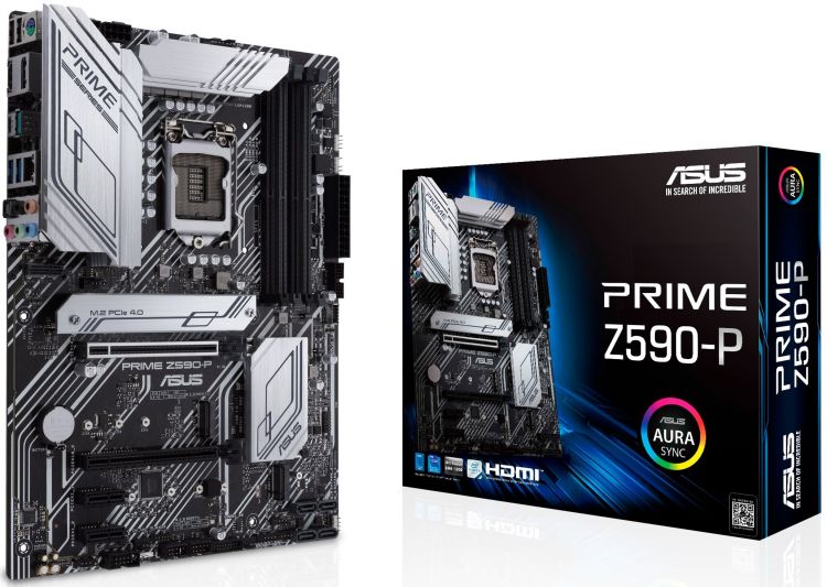 

Материнская плата ATX ASUS PRIME Z590-P (LGA1200, Z590, 4*DDR4(5133), 4*SATA 6G RAID, 3*M.2, 4*PCIE, 7.1CH, 2.5Glan, HDMI, DP, 3*USB 3.2/USB Type-C, 2, PRIME Z590-P