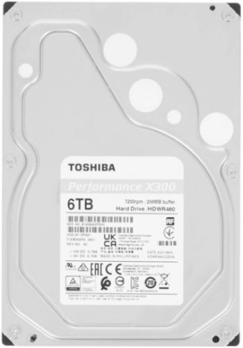 Жесткий диск 6TB SATA 6Gb/s Toshiba (KIOXIA) HDWR460EZSTA X300 Performance 3.5" 7200rpm 256MB Rtl