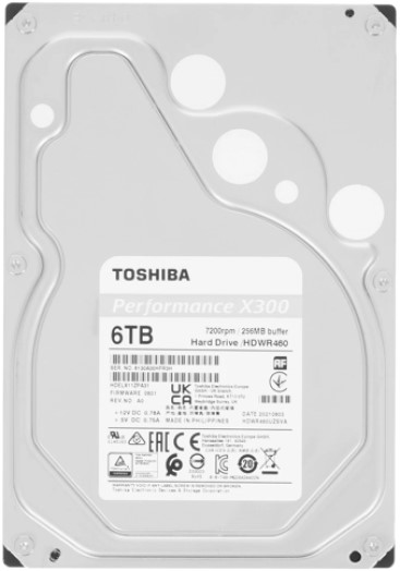 

Жесткий диск 6TB SATA 6Gb/s Toshiba (KIOXIA) HDWR460EZSTA X300 Performance 3.5" 7200rpm 256MB Rtl, HDWR460EZSTA